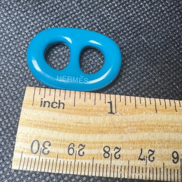 Hermès Scarf Ring in Blue Canard Chaine d’Ancre Ultra Rare- EXCELLENT CONDITION - Picture 4 of 8